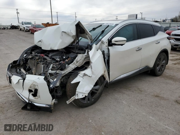 2020 Nissan Murano Platinum z VIN 5N1AZ2DJ0LN132025, wystawiony jako Copart lot #48622685 z przebiegiem 56 465 mil mil oraz Szkoda całkowita • Salvage title. Historia ofert i sprzedaży dostępna na DreamBid. Obrazek 1.