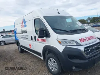 2024 Ram ProMaster Cargo Tradesman with VIN 3C6LRVDG8RE125556, listed as a IAAI auction lot 40618955 with 16 mi miles and . Bid and sale history available at carsss.com. Image 1.