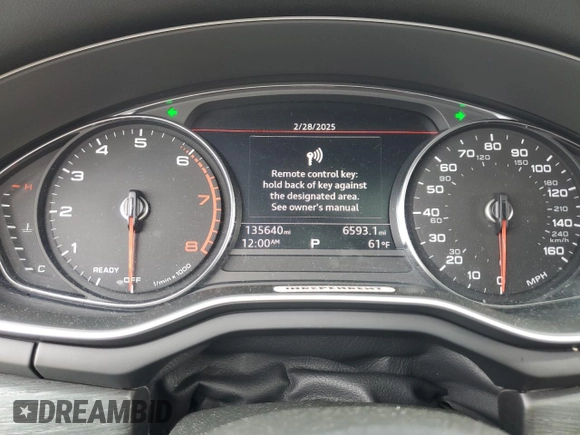 2018 Audi A4 Premium with VIN WAUDNAF49JA036460, listed as a Copart auction lot 48060675 with 135,640 mi miles and Salvage Title. Bid and sale history available at carsss.com. Image 9.