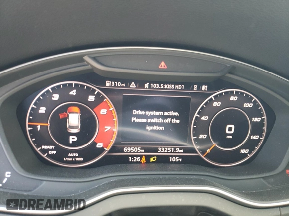 2018 Audi SQ5 with VIN WA1C4BFY6J2151547, listed as a Copart auction lot 58125934 with 69,505 mi miles and Salvage Title. Bid and sale history available at DreamBid. Image 9.