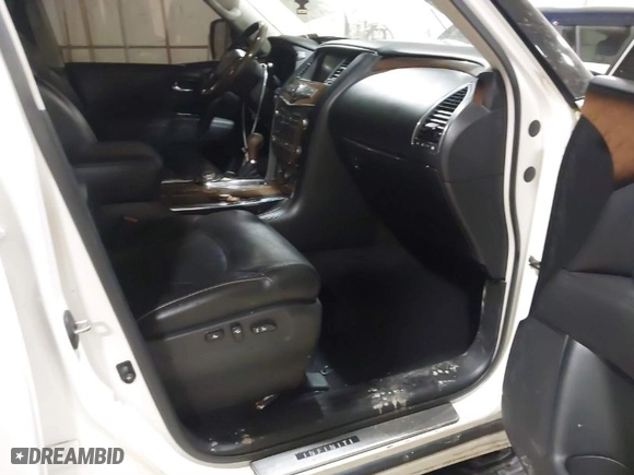 2012 Infiniti QX56 7-passenger with VIN JN8AZ2NE5C9023241, listed as a IAAI auction lot 41367449 with NaN miles. Bid and sale history available at carsss.com. Image 5.