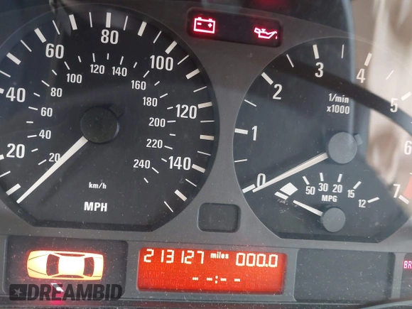 2002 BMW 3 Series 325i with VIN WBAEV33462KL55864, listed as a IAAI auction lot 41655195 with 213,127 mi miles. Bid and sale history available at carsss.com. Image 7.