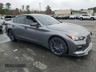 2015 Infiniti Q50 with VIN JN1BV7AR5FM421247, listed as a Copart auction lot 53266115 with 63,820 mi miles and Salvage Title. Bid and sale history available at carsss.com. Image 4.