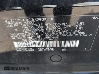 2012 Toyota RAV4 with VIN JTMKF4DV5C5045365, listed as a IAAI auction lot 41838596 with 168,417 mi miles. Bid and sale history available at carsss.com. Image 9.