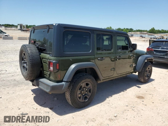 2021 Jeep Wrangler Unlimited Willys z VIN 1C4HJXDG9MW509488, wystawiony jako Copart lot #56692275 z przebiegiem 46 422 mil mil oraz Szkoda całkowita • Salvage title. Historia ofert i sprzedaży dostępna na DreamBid. Obrazek 3.