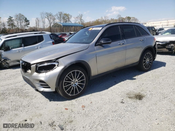 2019 Mercedes-Benz GLC with VIN WDC0G4JB7KV133213, listed as a Copart auction lot 49858235 with 71,832 mi miles and Salvage Title. Bid and sale history available at carsss.com. Image 1.