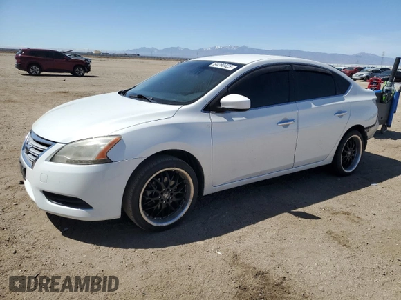 2013 Nissan Sentra S with VIN 3N1AB7AP2DL698786, listed as a Copart auction lot 54260425 with 108,433 mi miles and Salvage Title. Bid and sale history available at DreamBid. Image 1.