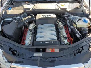 2007 Audi A8 L 4.2L with VIN WAUMV44E77N025911, listed as a Copart auction lot 74821004 with 184,166 mi miles and Salvage Title. Bid and sale history available at carsss.com. Image 12.