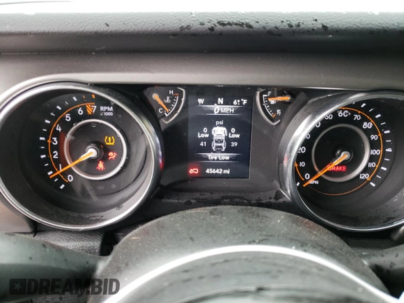 2021 Jeep Wrangler Unlimited Sport S с VIN 1C4HJXDG0MW687032, выставлен на аукционе Copart как лот 52653385 с пробегом 45 642 миль миль и Списание • Salvage title. История ставок и продаж доступна на DreamBid. Изображение 9.