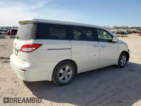 2013 Nissan Quest LE with VIN JN8AE2KP8D9070377, listed as a Copart auction lot 50029695 with 214,402 mi miles and Salvage Title. Bid and sale history available at carsss.com. Image 3.