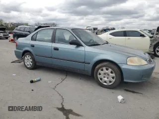 1999 Honda Civic LX with VIN 1HGEJ6577XL006237, listed as a Copart auction lot 52331625 with 279,787 mi miles and Clean Title. Bid and sale history available at carsss.com. Image 4.