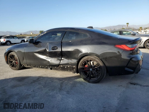 2023 BMW 4 Series 430i z VIN WBA53AP00PCL93738, wystawiony jako Copart lot #48011775 z przebiegiem 27 617 mil mil oraz Szkoda całkowita • Salvage title. Historia ofert i sprzedaży dostępna na DreamBid. Obrazek 2.