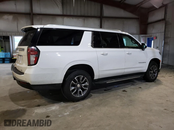 2021 Chevrolet Suburban LT z VIN 1GNSKCKD1MR392290, wystawiony jako Copart lot #46034315 z przebiegiem 63 759 mil mil oraz Szkoda całkowita • Salvage title. Historia ofert i sprzedaży dostępna na DreamBid. Obrazek 3.