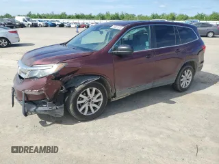 2019 Honda Pilot LX with VIN 5FNYF5H16KB031060, listed as a Copart auction lot 50821515 with 164,706 mi miles and Salvage Title. Bid and sale history available at DreamBid. Image 1.