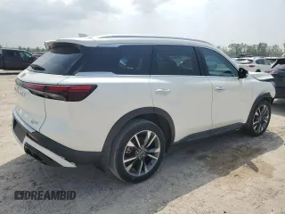 2023 Infiniti QX60 Luxe with VIN 5N1DL1FR4PC353091, listed as a Copart auction lot 51455235 with 30,358 mi miles and Salvage title. Bid and sale history available at DreamBid. Image 3.