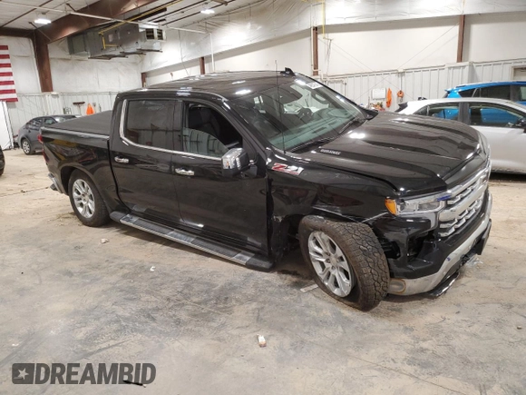 2024 Chevrolet Silverado 1500 LTZ with VIN 1GCUDGE87RZ335469, listed as a Copart auction lot 48247945 with 5,874 mi miles and Salvage Title. Bid and sale history available at DreamBid. Image 4.