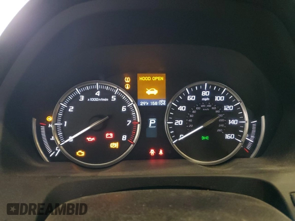 2016 Acura TLX with VIN 19UUB1F30GA012366, listed as a Copart auction lot 45647285 with 158,104 mi miles and Salvage Title. Bid and sale history available at carsss.com. Image 9.