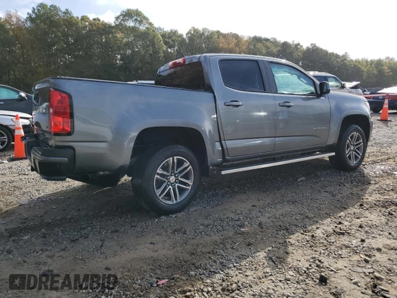 2021 Chevrolet Colorado 2WD Work Truck with VIN 1GCGSBEN8M1299200, listed as a Copart auction lot 41637655 with 51,757 mi miles and Salvage title. Bid and sale history available at DreamBid. Image 3.