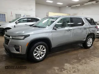 2023 Chevrolet Traverse LS with VIN 1GNERFKW0PJ204373, listed as a Copart auction lot 48909225 with 54,045 mi miles and Clean Title. Bid and sale history available at carsss.com. Image 1.