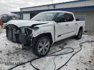 2023 Toyota Tundra Capstone Hybrid with VIN 5TFVC5DB3PX032836, listed as a Copart auction lot 85956144 with 11,446 mi miles and Salvage title. Bid and sale history available at DreamBid. Image 1.