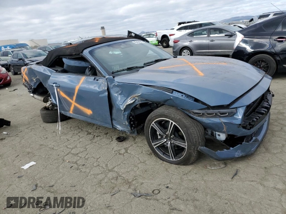 2024 Ford Mustang EcoBoost with VIN 1FAGP8UH2R5135673, listed as a Copart auction lot 42464645 with 0 mi miles and Salvage Title. Bid and sale history available at carsss.com. Image 4.