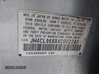 2004 Acura TSX с VIN JH4CL968X4C003240, выставлен на аукционе IAAI как лот 42566076 с пробегом 285 924 миль миль и . История ставок и продаж доступна на DreamBid. Изображение 9.