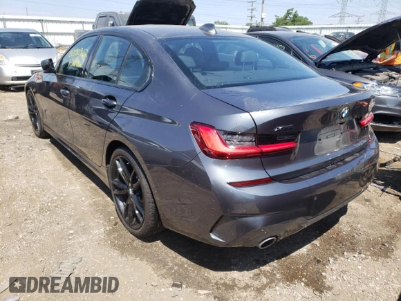 2020 BMW 3 Series 330i xDrive with VIN WBA5R7C05LFH46655, listed as a Copart auction lot 51350962 with 25,698 mi miles and . Bid and sale history available at DreamBid. Image 3.