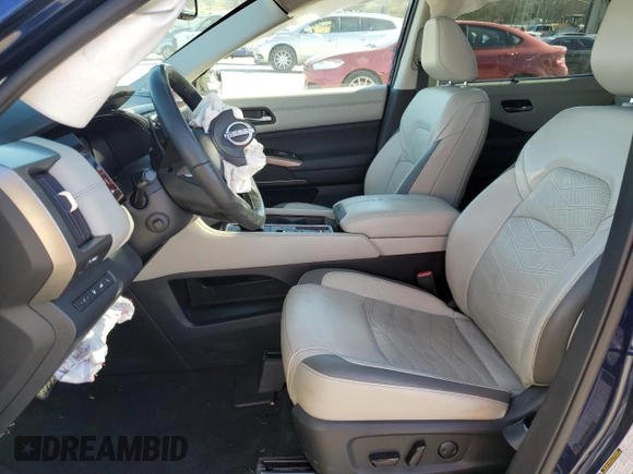2022 Nissan Pathfinder Platinum with VIN 5N1DR3DH1NC219172, listed as a Copart auction lot 80288214 with 57,108 mi miles and Salvage title. Bid and sale history available at DreamBid. Image 7.