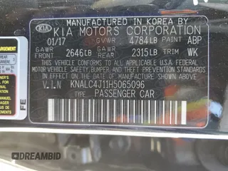 2017 Kia Cadenza Limited with VIN KNALC4J11H5065096, listed as a Copart auction lot 77100924 with 119,805 mi miles and Salvage Title. Bid and sale history available at carsss.com. Image 15.