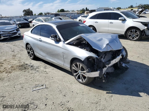 2016 BMW 2 Series 228i with VIN WBA1F9C58GV545453, listed as a Copart auction lot 75357404 with 0 mi miles and Salvage Title. Bid and sale history available at carsss.com. Image 4.