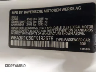 2015 BMW 4 Series 435i с VIN WBA3R1C50FK193678, выставлен на аукционе IAAI как лот 41603410 с пробегом 118 318 миль миль и . История ставок и продаж доступна на DreamBid. Изображение 9.