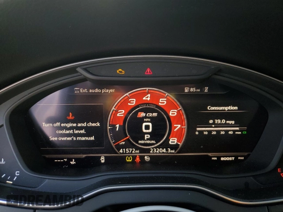 2019 Audi SQ5 Premium Plus with VIN WA1B4AFY8K2002466, listed as a Copart auction lot 86432854 with 41,572 mi miles and Salvage Title. Bid and sale history available at carsss.com. Image 9.