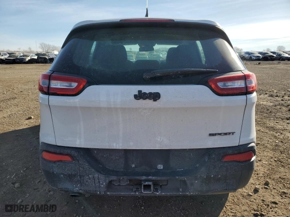 2014 Jeep Cherokee Sport with VIN 1C4PJLAB3EW245375, listed as a Copart auction lot 42643975 with 206,462 mi miles and Salvage Title. Bid and sale history available at carsss.com. Image 6.