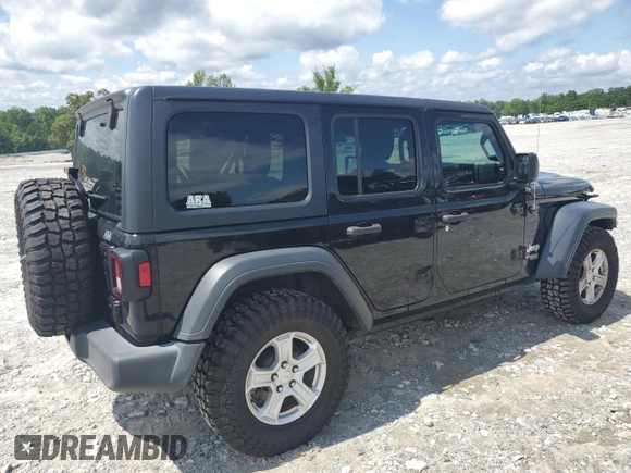 2018 Jeep Wrangler Unlimited Sport with VIN 1C4HJXDG8JW108185, listed as a Copart auction lot 58849745 with 65,097 mi miles and Salvage title. Bid and sale history available at DreamBid. Image 3.