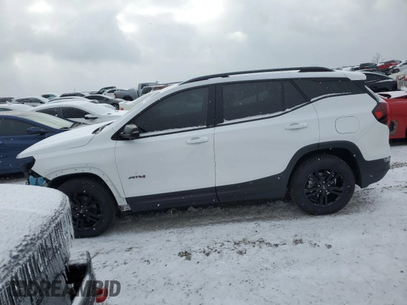 2022 GMC Terrain AT4 with VIN 3GKALYEV8NL153545, listed as a Copart auction lot 87450024 with 85,176 mi miles and Salvage Title. Bid and sale history available at DreamBid. Image 1.