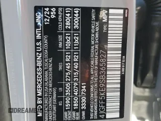 2025 Mercedes-Benz GLS 450 z VIN 4JGFF5KE9SB365827, wystawiony jako Copart lot #57504285 z przebiegiem 1 544 mil mil oraz Szkoda całkowita • Salvage title. Historia ofert i sprzedaży dostępna na DreamBid. Obrazek 13.
