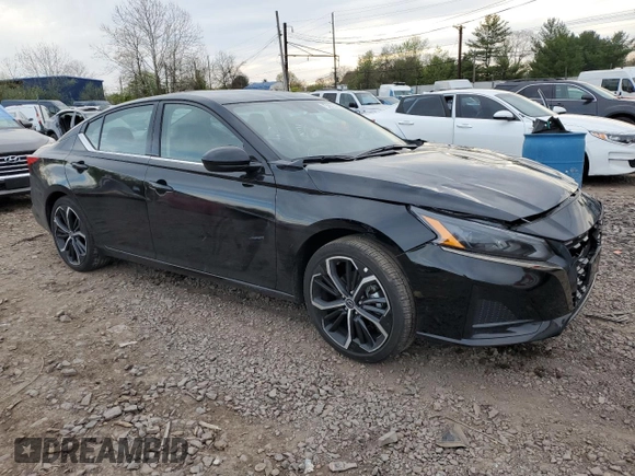 2025 Nissan Altima SR with VIN 1N4BL4CV9SN310075, listed as a Copart auction lot 54229015 with 11,085 mi miles and Salvage Title. Bid and sale history available at DreamBid. Image 4.