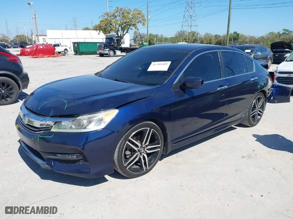 2017 Honda Accord Sedan Sport SE with VIN 1HGCR2F16HA042677, listed as a IAAI auction lot 41709309 with 102,226 mi miles. Bid and sale history available at carsss.com. Image 2.