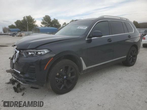2022 BMW X7 xDrive40i with VIN 5UXCW2C06N9L50284, listed as a Copart auction lot 46737505 with 0 mi miles and Salvage Title. Bid and sale history available at carsss.com. Image 1.