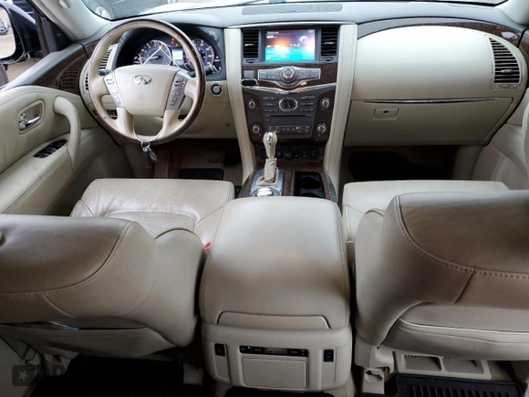 2015 Infiniti QX80 with VIN JN8AZ2NC7F9370623, listed as a Copart auction lot 66523254 with 140,653 mi miles and Salvage Title. Bid and sale history available at carsss.com. Image 8.