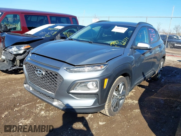2019 Hyundai Kona Limited with VIN KM8K3CA58KU251819, listed as a IAAI auction lot 41811078 with 62,171 mi miles and . Bid and sale history available at DreamBid. Image 2.