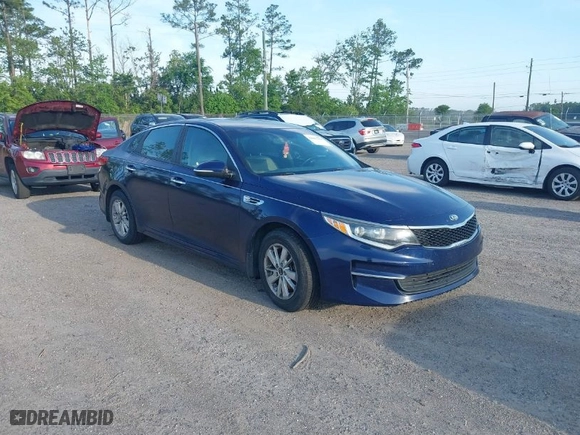 2017 Kia Optima LX with VIN 5XXGT4L35HG174613, listed as a IAAI auction lot 42097790 with 243,335 mi miles. Bid and sale history available at carsss.com. Image 1.