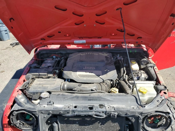 2017 Jeep Wrangler Unlimited Sport with VIN 1C4BJWDG8HL638622, listed as a Copart auction lot 46804945 with 128,245 mi miles and Salvage Title. Bid and sale history available at carsss.com. Image 12.