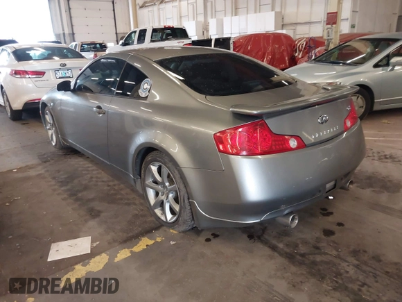2004 Infiniti G35 Coupe w/Leather with VIN JNKCV54E44M827059, listed as a IAAI auction lot 41840598 with 213,055 mi miles. Bid and sale history available at carsss.com. Image 3.