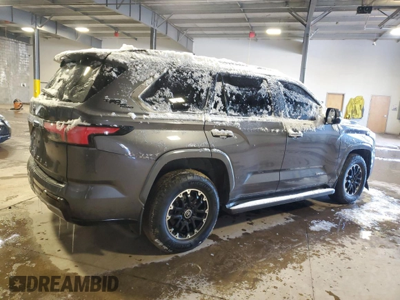 2023 Toyota Sequoia SR5 with VIN 7SVAAABAXPX003220, listed as a Copart auction lot 88798445 with 47,637 mi miles and Salvage Title. Bid and sale history available at carsss.com. Image 3.