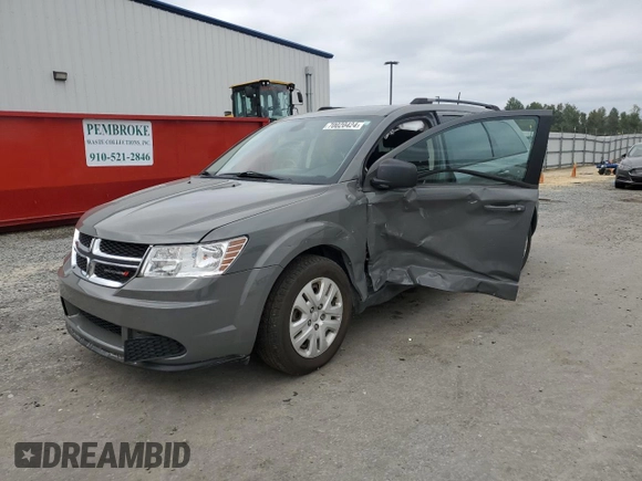 2019 Dodge Journey SE Value with VIN 3C4PDCAB1KT864386, listed as a Copart auction lot 70020424 with 70,551 mi miles and Salvage Title. Bid and sale history available at DreamBid. Image 1.