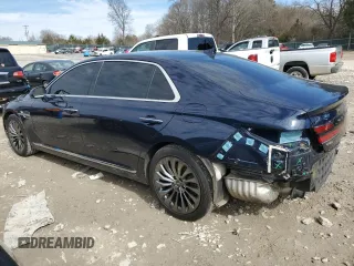 2020 Genesis G90 3.3T Premium with VIN KMTF34PA2LU075787, listed as a Copart auction lot 44692985 with 39,760 mi miles and Salvage Title. Bid and sale history available at carsss.com. Image 2.