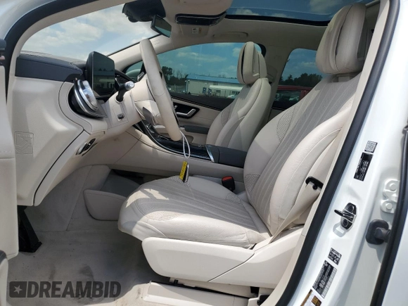 2023 Mercedes-Benz EQS with VIN 4JGDM2EB7PA017079, listed as a Copart auction lot 57424574 with 7,910 mi miles and Salvage Title. Bid and sale history available at carsss.com. Image 7.