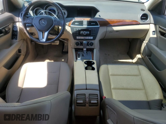 2012 Mercedes-Benz C 300 Sport with VIN WDDGF8BBXCA711039, listed as a Copart auction lot 61417975 with 131,692 mi miles and Salvage title. Bid and sale history available at DreamBid. Image 8.