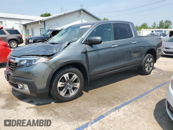 2017 Honda Ridgeline RTL-E with VIN 5FPYK3F74HB039715, listed as a Copart auction lot 60271415 with 56,892 mi miles and Salvage title. Bid and sale history available at DreamBid. Image 1.